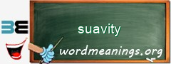 WordMeaning blackboard for suavity